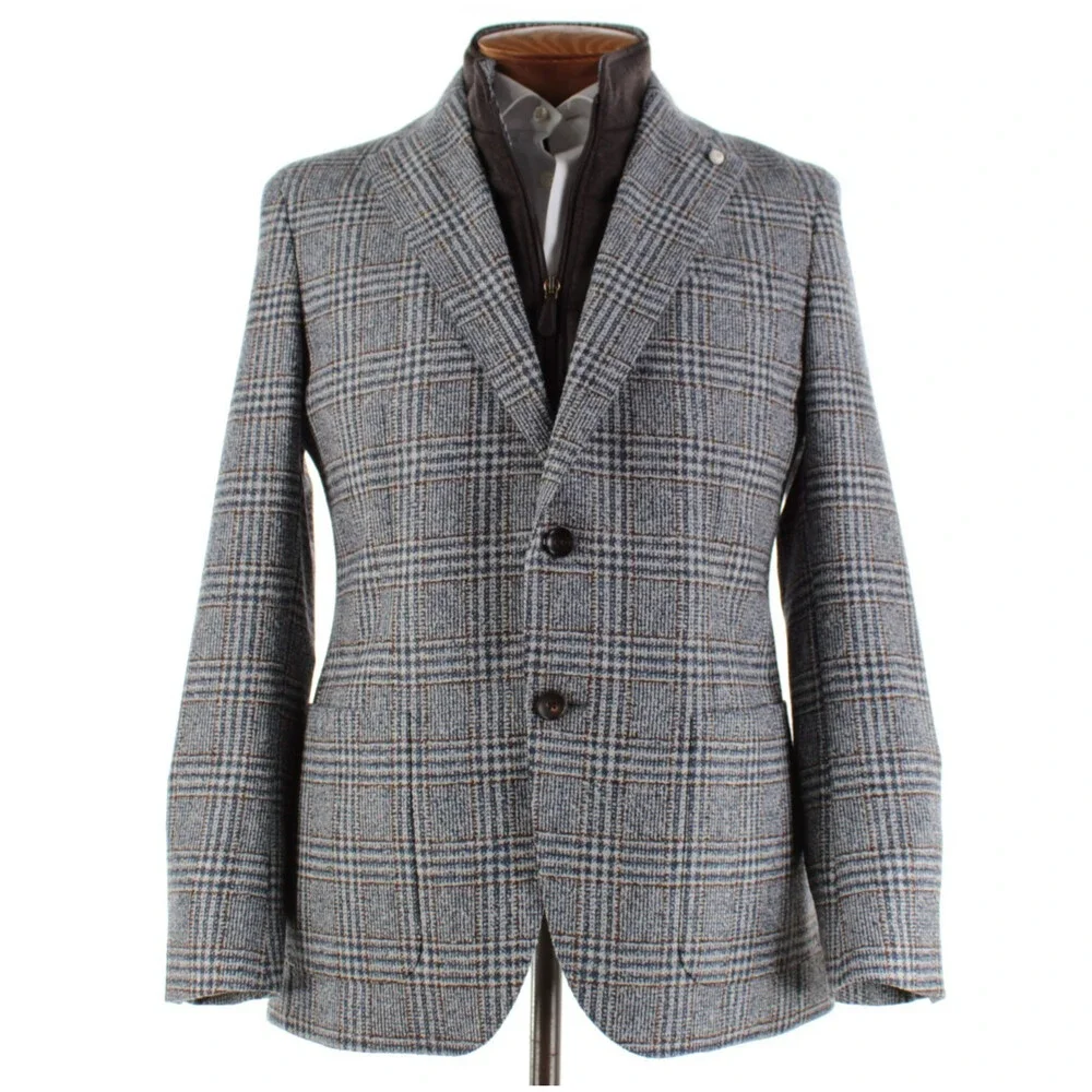 Luigi Bianchi Sartoria NWT Wool Blend Sport Coat/Jacket Size 50R (40R US) Blue